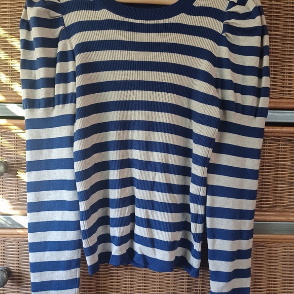 J. Crew Puff Sleeve Striped Shirt Women's Size Medium NWOT - Picture 6 of 7